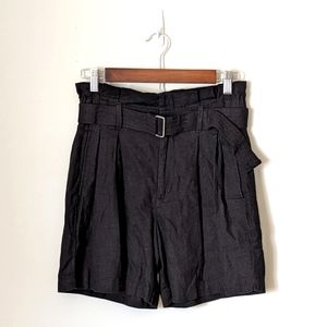 Banana Republic black linen shorts